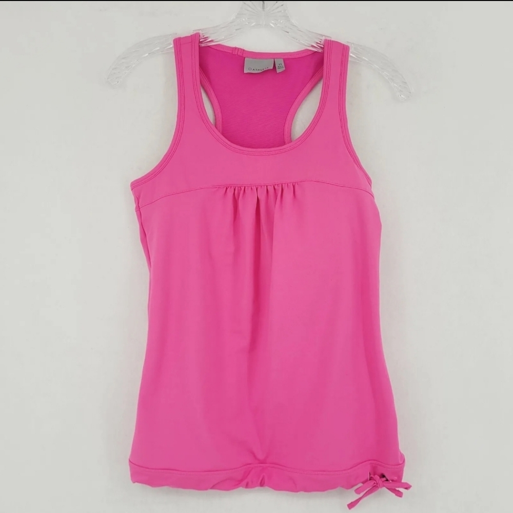 *Sold* Athleta Women Tank Top Size XS Pink Racer Back Activewear